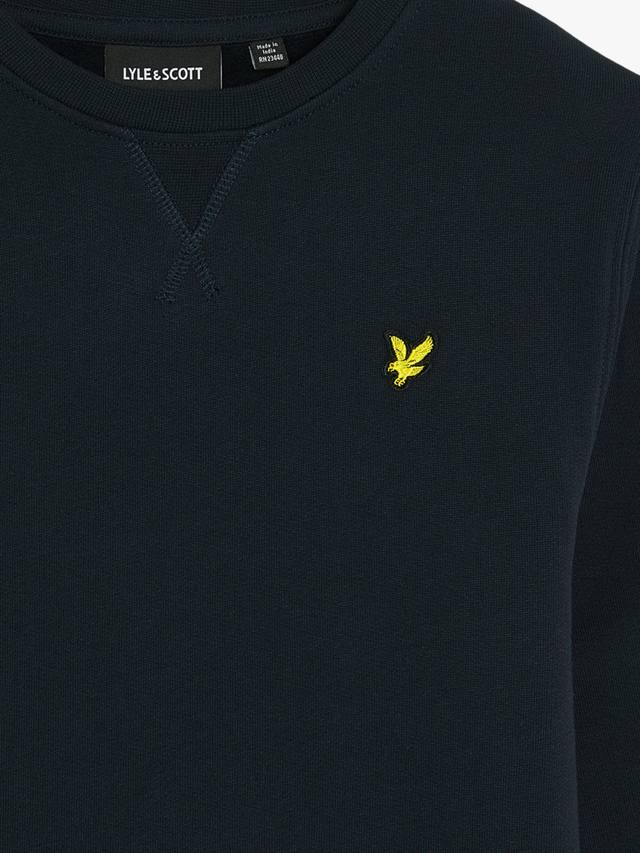 Детский хлопковый свитшот с круглым вырезом Lyle & Scott, Z271 Dark Navy — фото 3