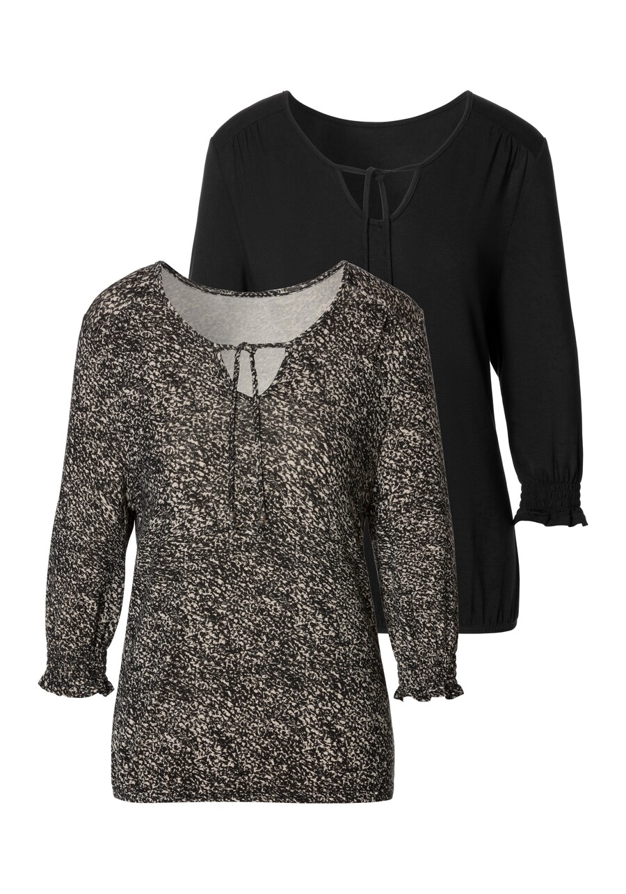 

Топ LASCANA Shirt, цвет brown/black