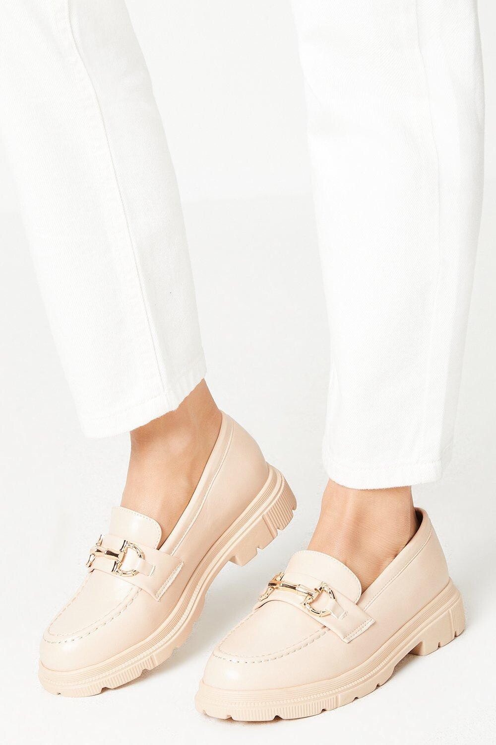 

Faith: массивные лоферы с отделкой Luna Snaffle Dorothy Perkins, бежевый