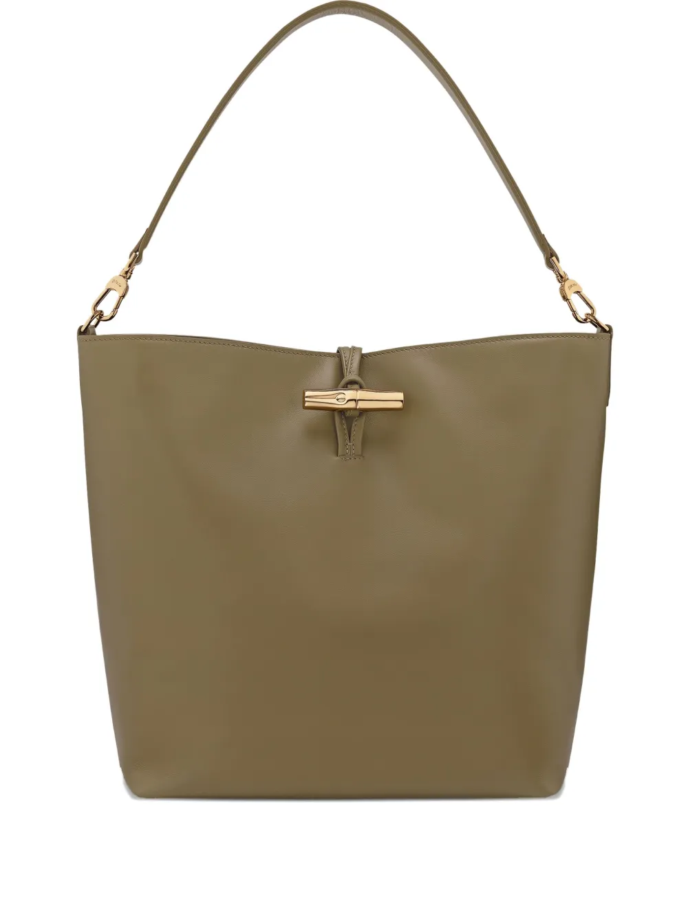 

Сумка через плечо из кожи с бамбуковой застежкой Longchamp, зеленый