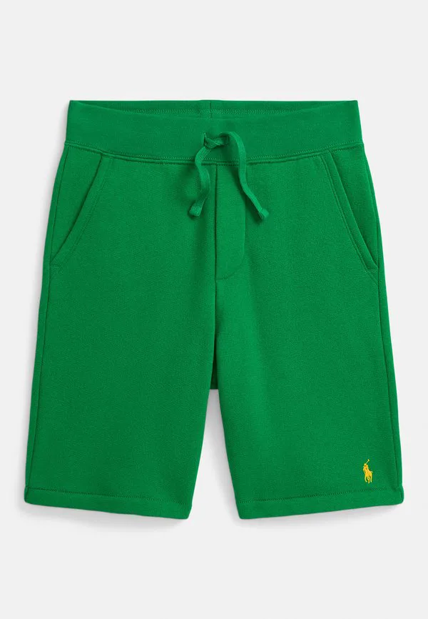 Флисовые короткие шорты на шнуровке, 714y Polo Ralph Lauren, Cruise Green/C1277