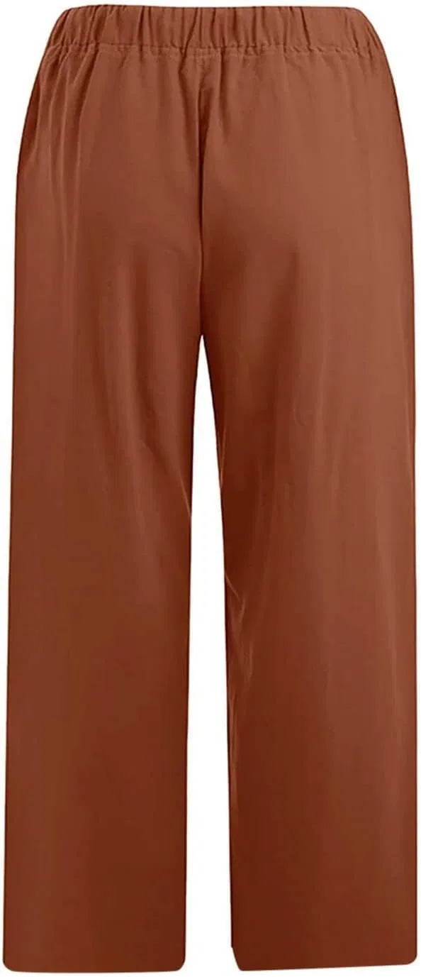 Брюки Casual из льна, кофе — фото 3