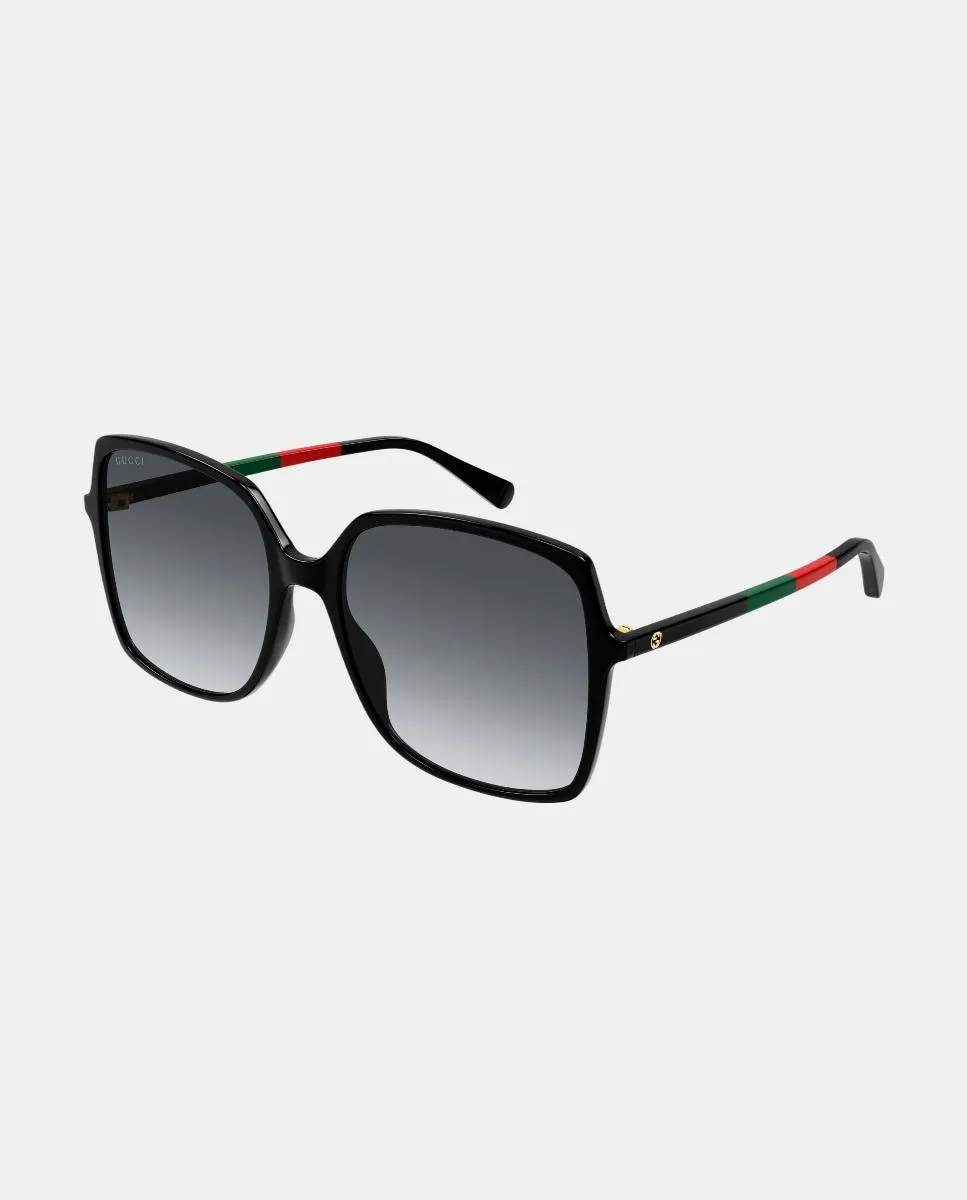 

Женские прямоугольные солнцезащитные очки из ацетата Gucci, черный