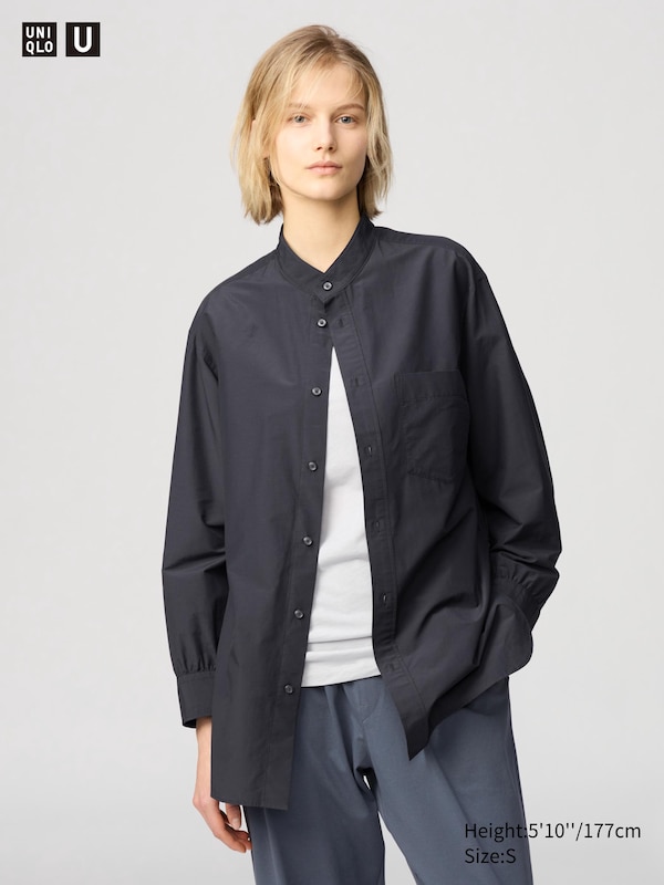 

Рубашка оверсайз Uniqlo, черный