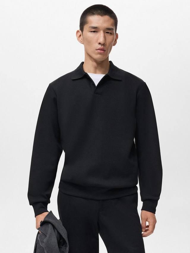 

Бола свитшот с воротником Mango, Black