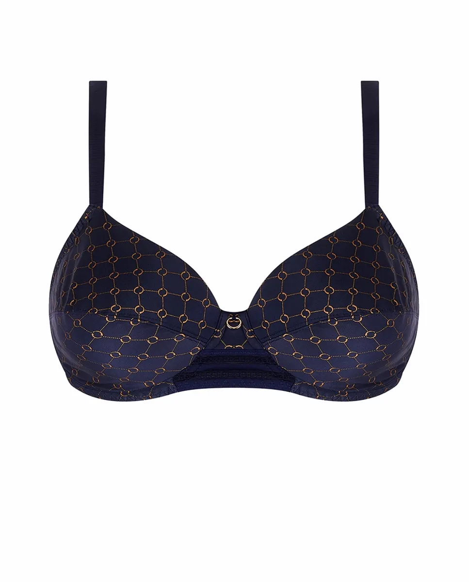 

Бюстгальтер на косточках с бретелями Antigel, темно-синий