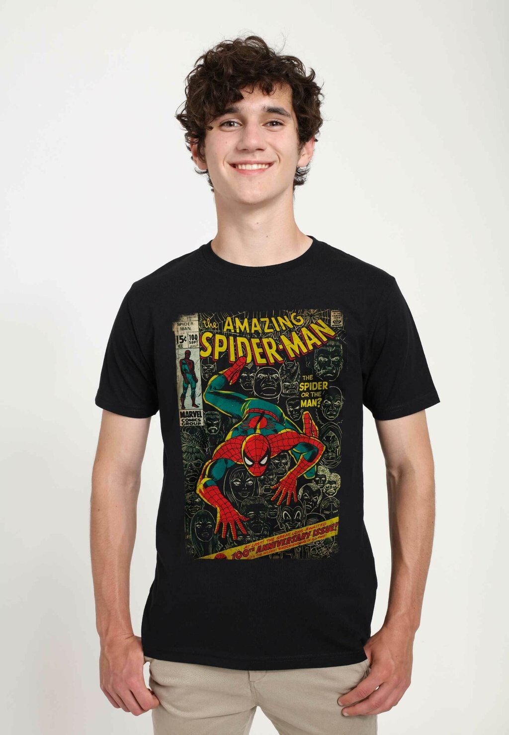 

Футболка с принтом Spider-Man Classic Spidey Front Cover Unisex Marvel, черный