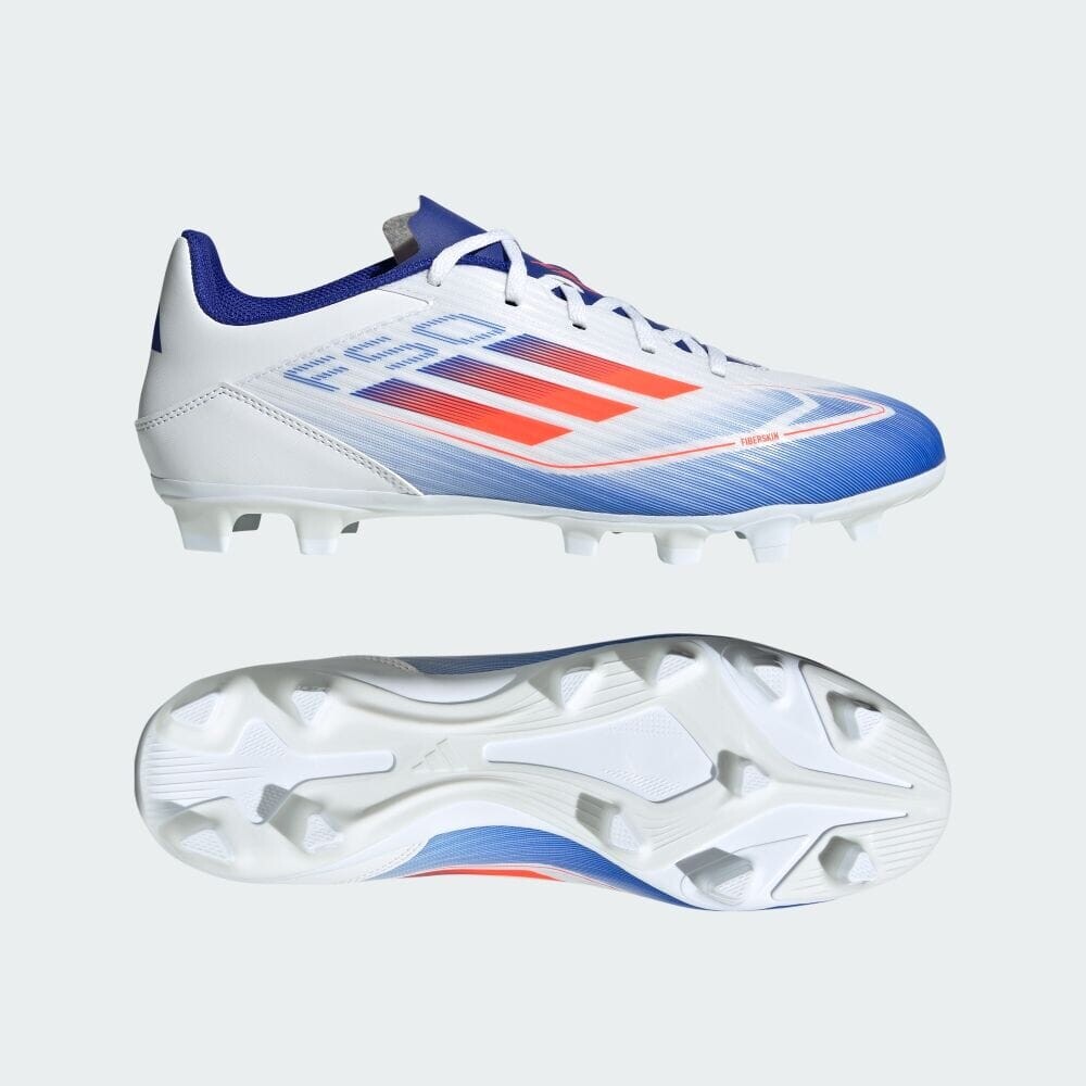 

Бутсы Adidas F50 CLUB FXG / Compatible with various grounds, цвет White/Solar Red/Lucid Blue