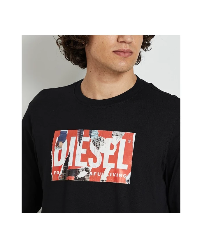 Мужская футболка, 100% хлопок. Diesel, черный — фото 3