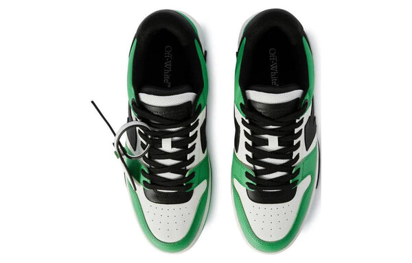 Кроссовки out of office leather sneakers 'neon green black white' Off-White, черный — фото 4