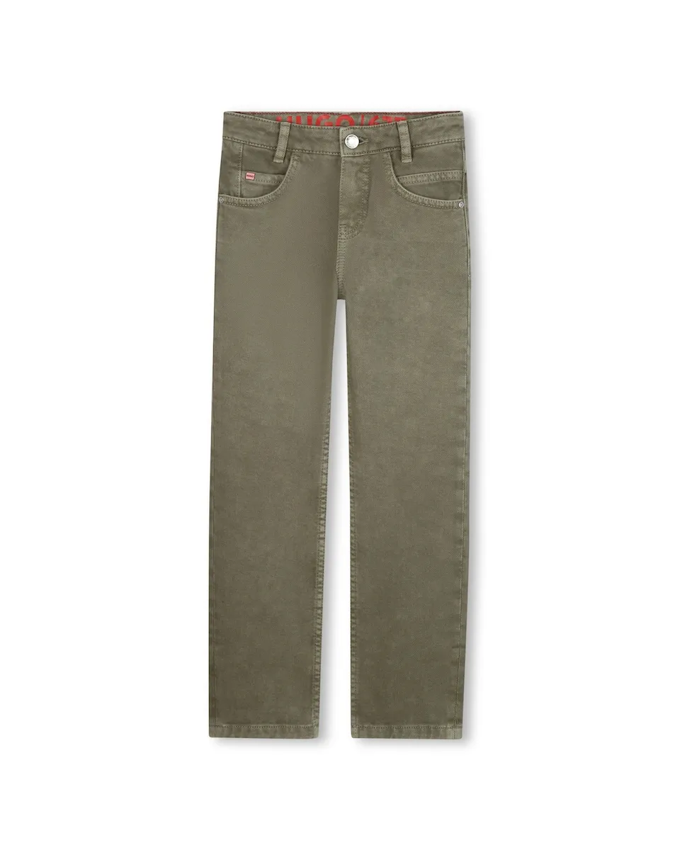 

Детские джинсы зеленого цвета из хлопка Hugo