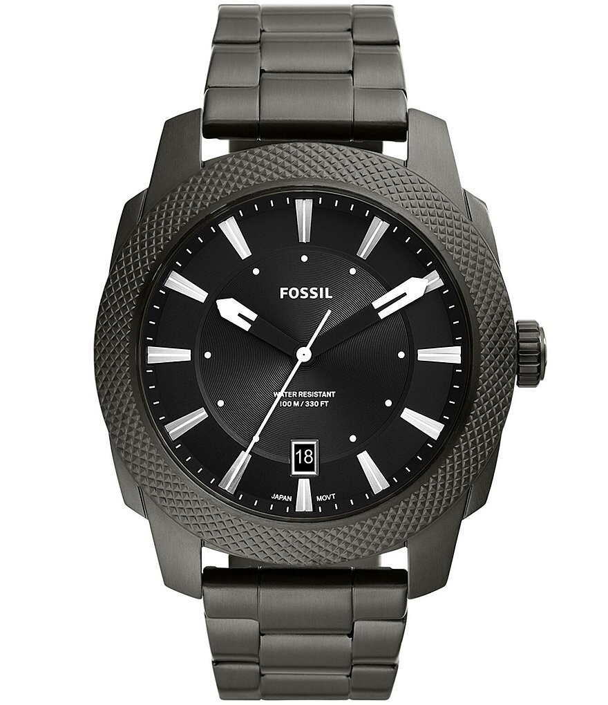 

Мужские кварцевые аналоговые часы Fossil из нержавеющей стали с браслетом из бронзы, мультиколор