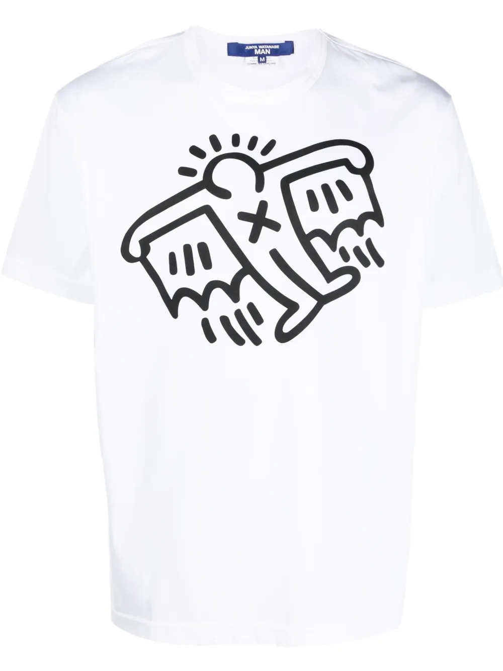 

Футболка с графичным принтом из коллаборации с Keith Haring Junya Watanabe MAN, белый