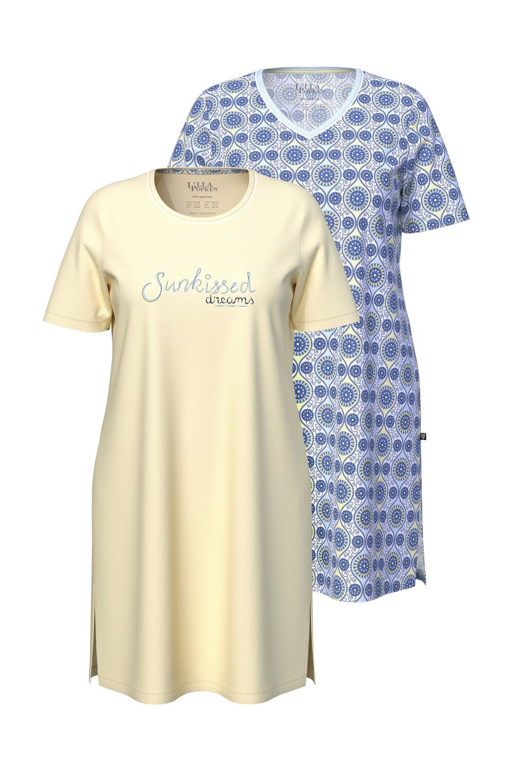 

Ulla Popken Ночная сорочка в цвете Dusty Blue, Light Yellow