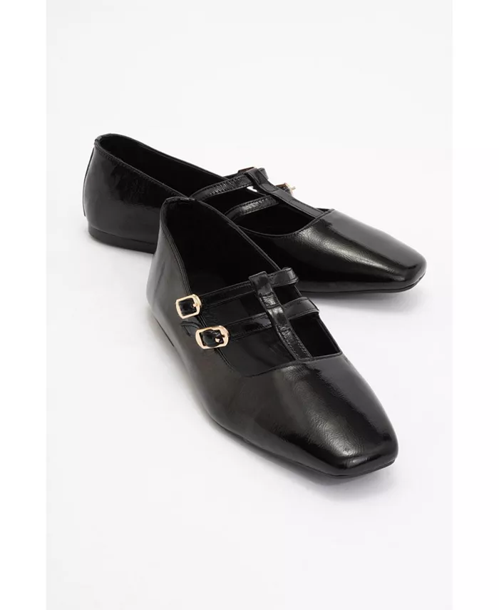Женские балетки Mary Jane из кожи Starling Forever & Always Shoes, черный