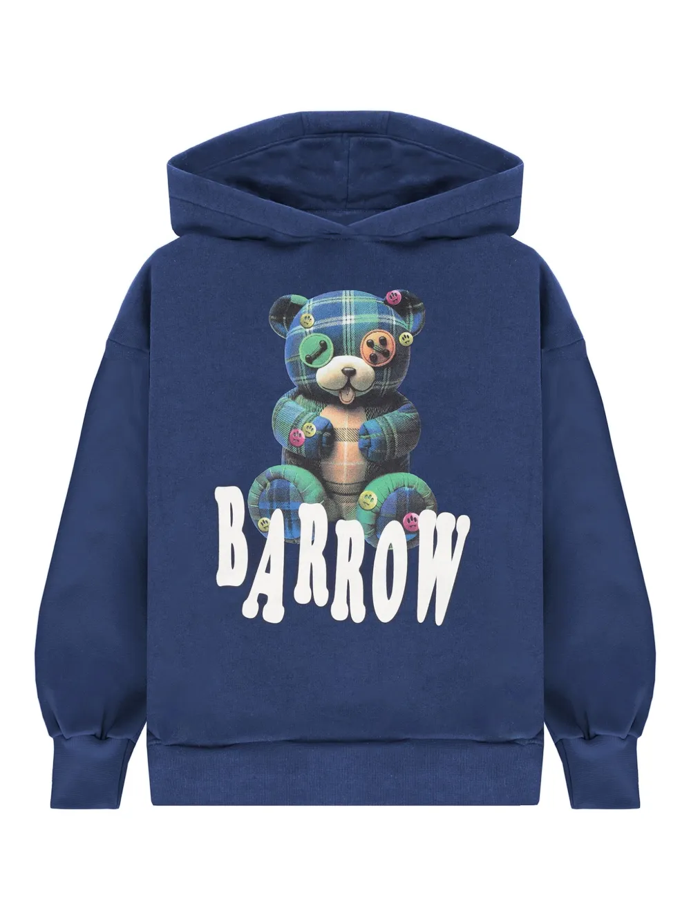 

Трикотажное худи в тартановую клетку Barrow Kids, синий