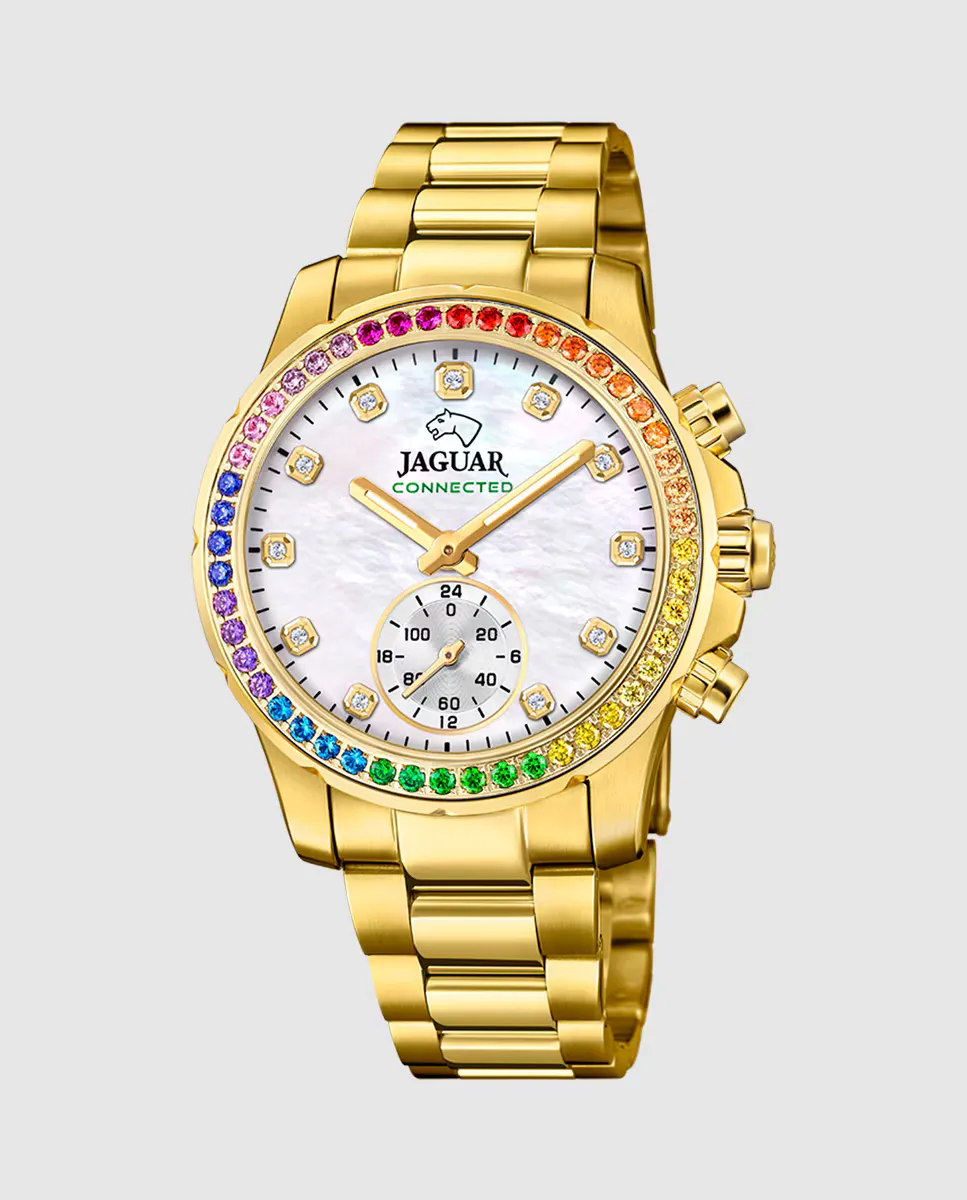 

J983/4 Connected Lady женские часы из золотой стали Jaguar, золотой