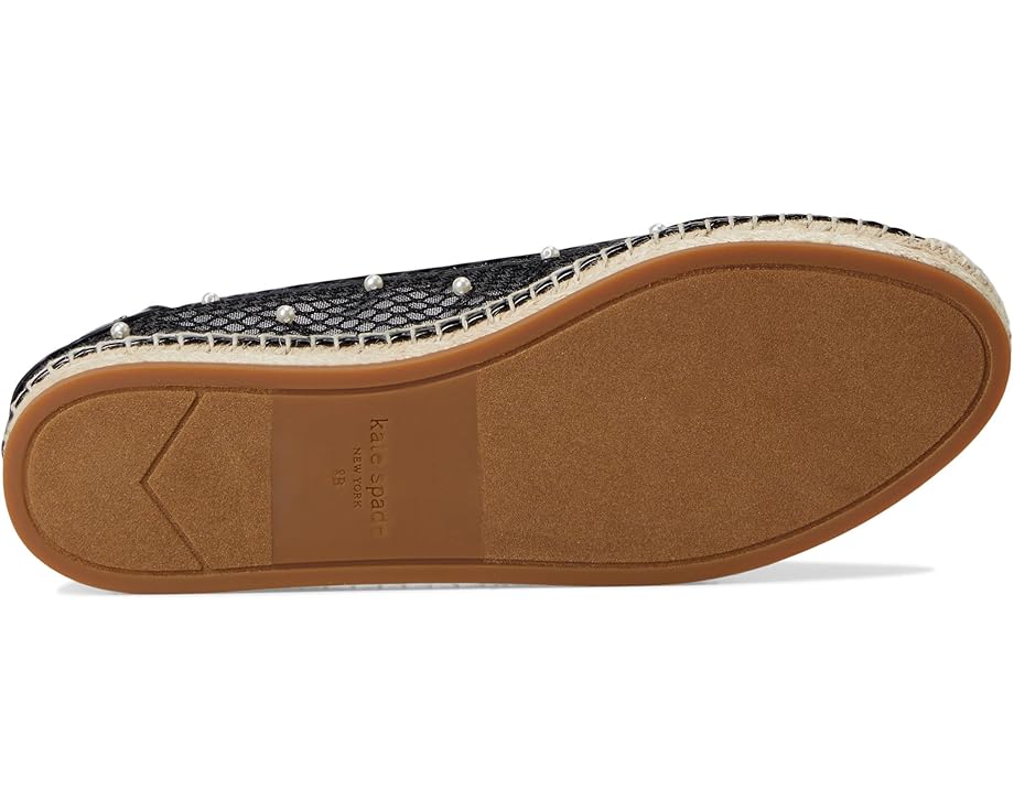 Балетки Kate Spade New York Pearl Fishnet Espadrille Ballet Flat, черный — фото 3
