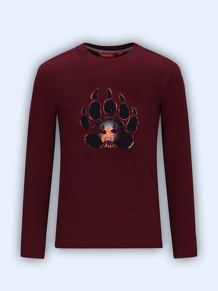 

Tygo & Vito Футболка с длинными рукавами "Макс" красного цвета