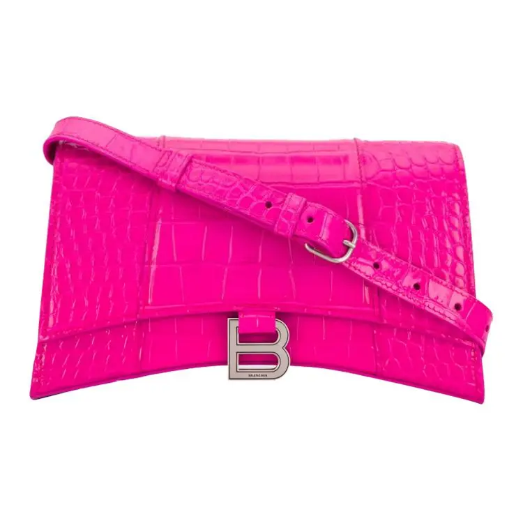 

Кожаная сумка через плечо Balenciaga розовая