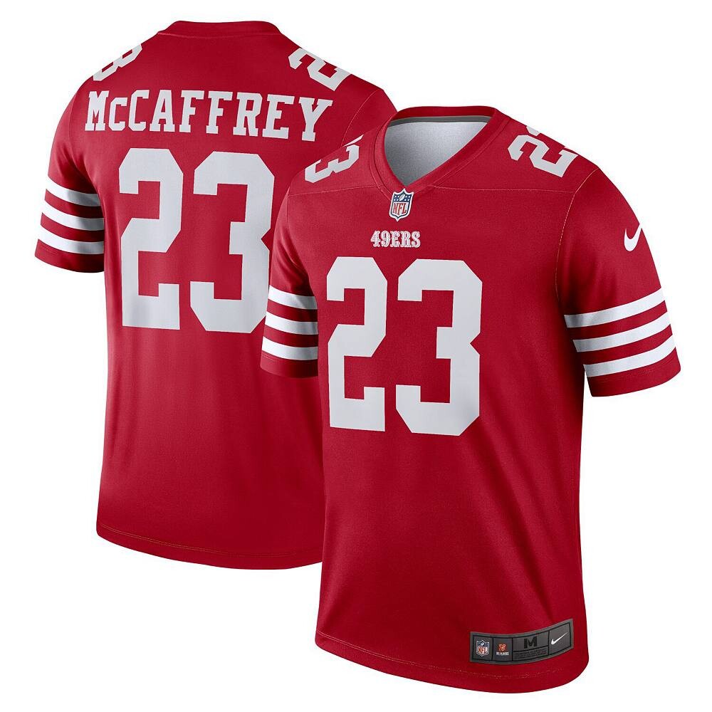 

Мужская джерси Nike Christian McCaffrey Scarlet San Francisco 49ers Legend, красный