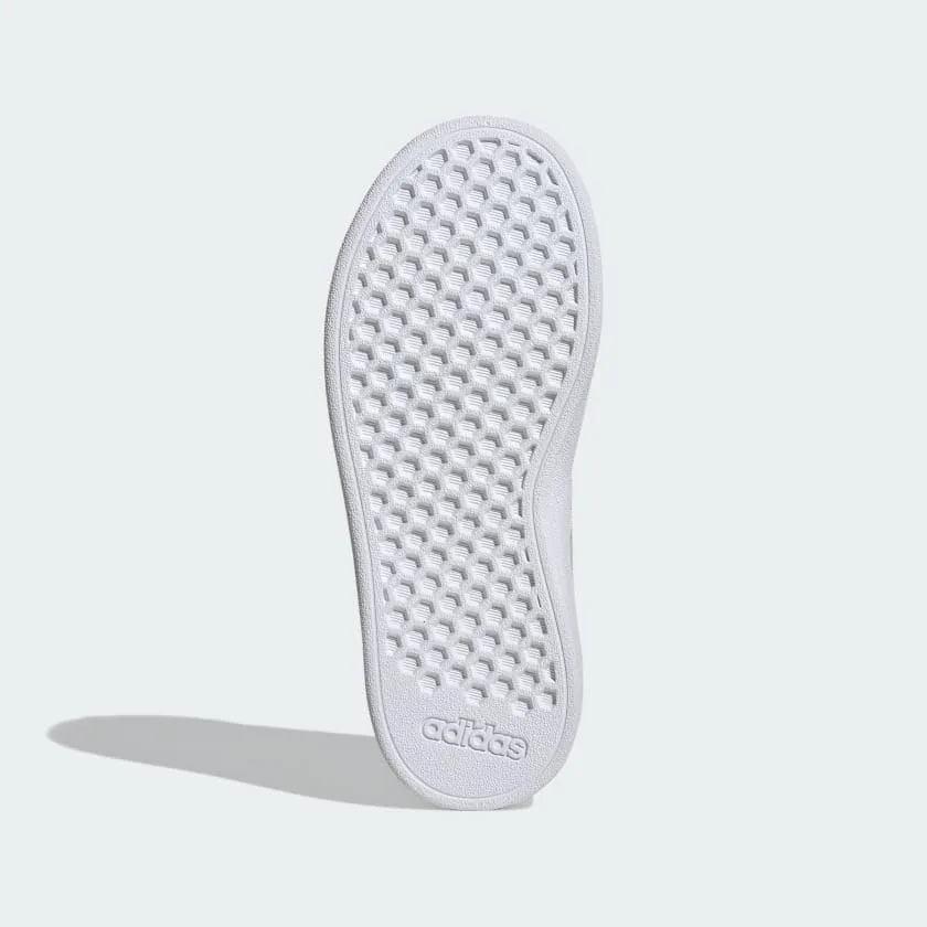 Кроссовки Adidas Grand Court для детей и подростков, повседневные, с шнуровкой (для старших детей), белый/розовый — фото 4