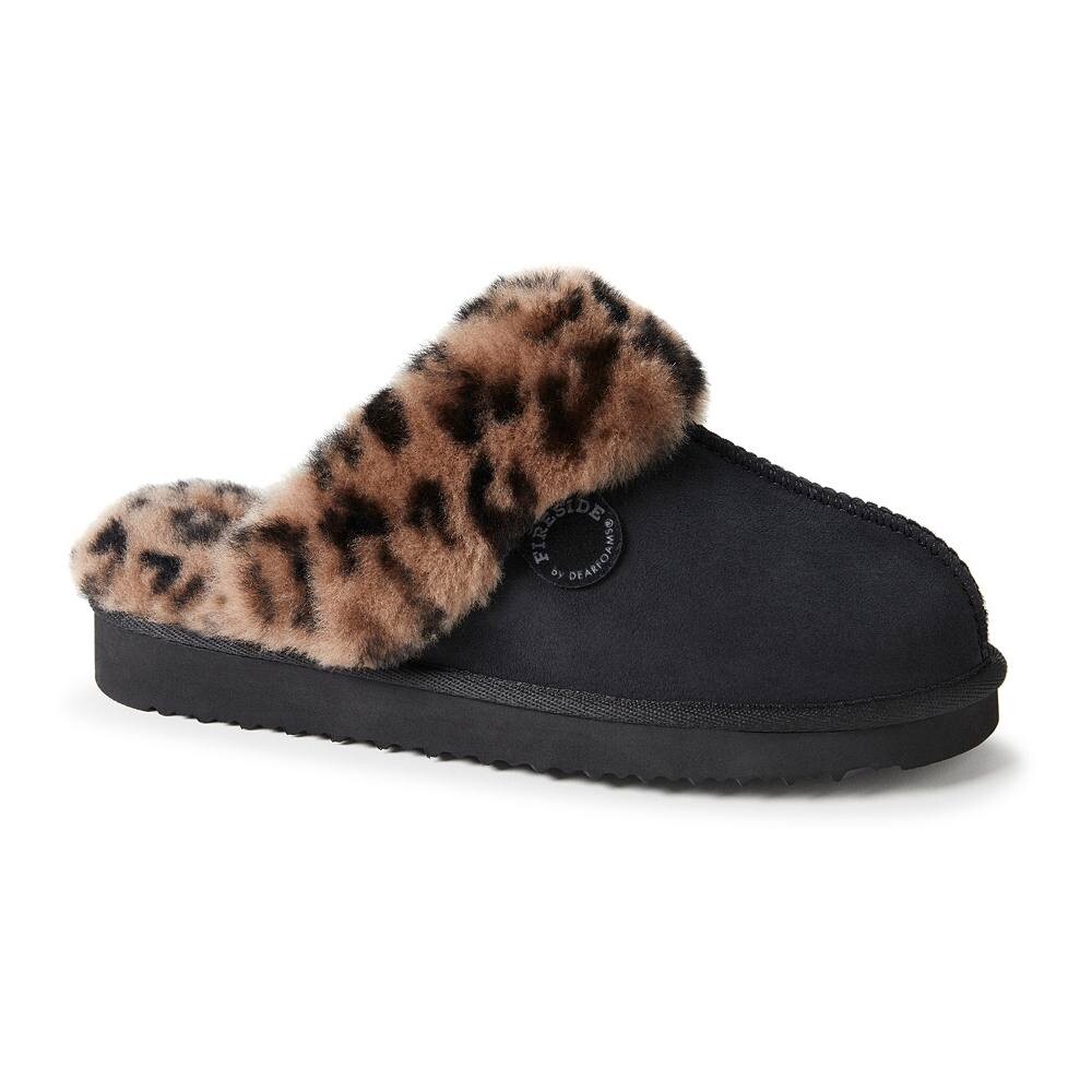 

Женские тапочки Fireside by Dearfoams Sydney Scuff, цвет Black Combo