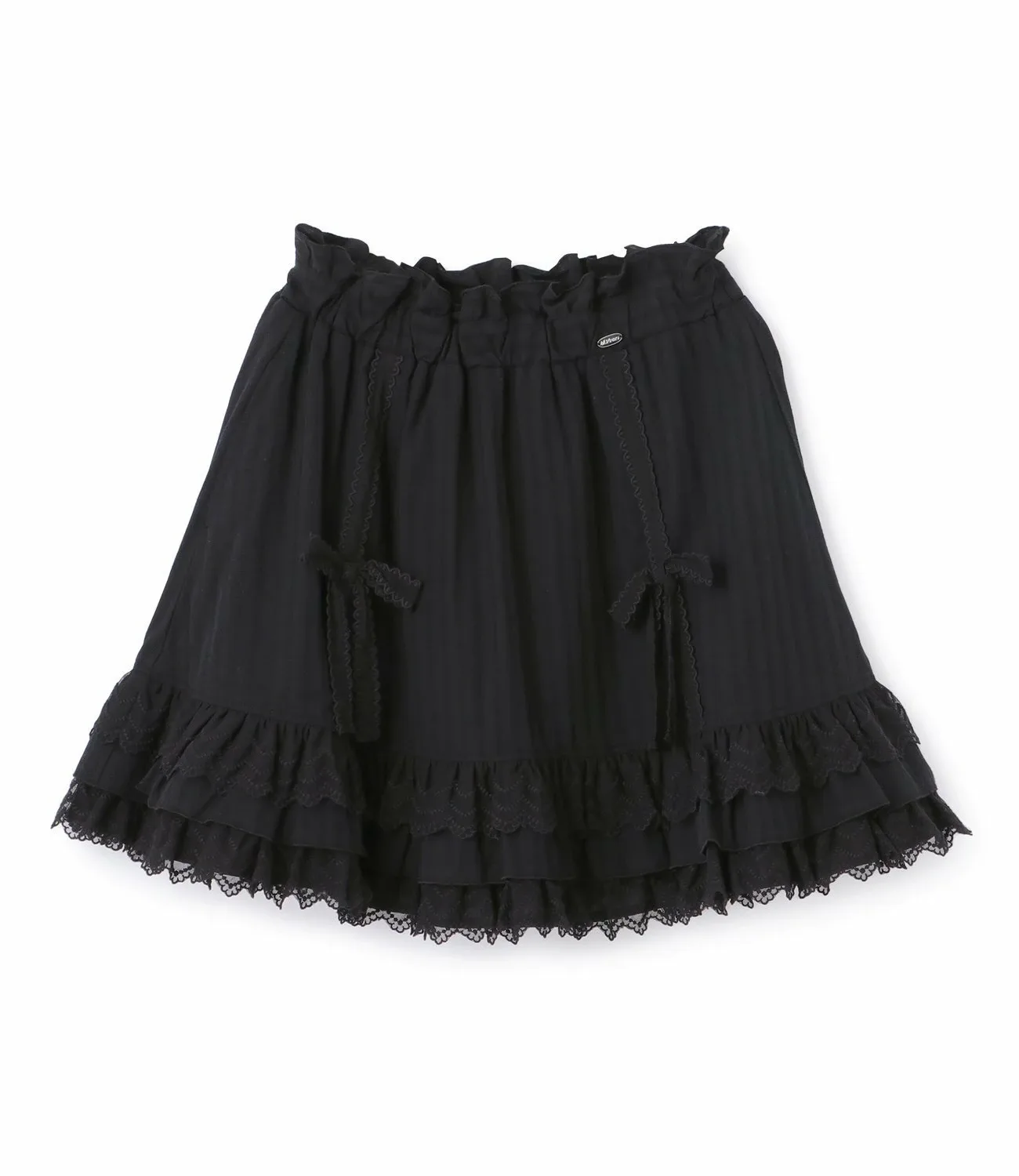 Кружевная многоярусная юбка Mezzo piano Junior, Black