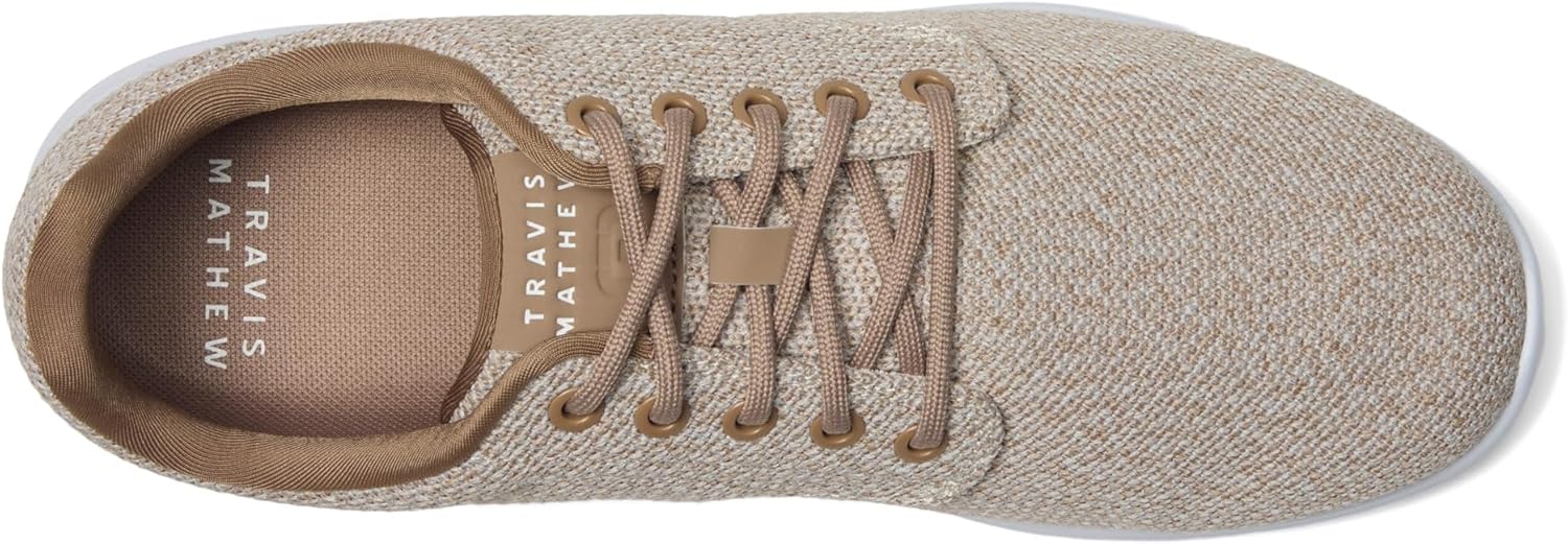 Кроссовки TravisMathew Mens The Daily 2.0 Knit, Heather Natural — фото 2