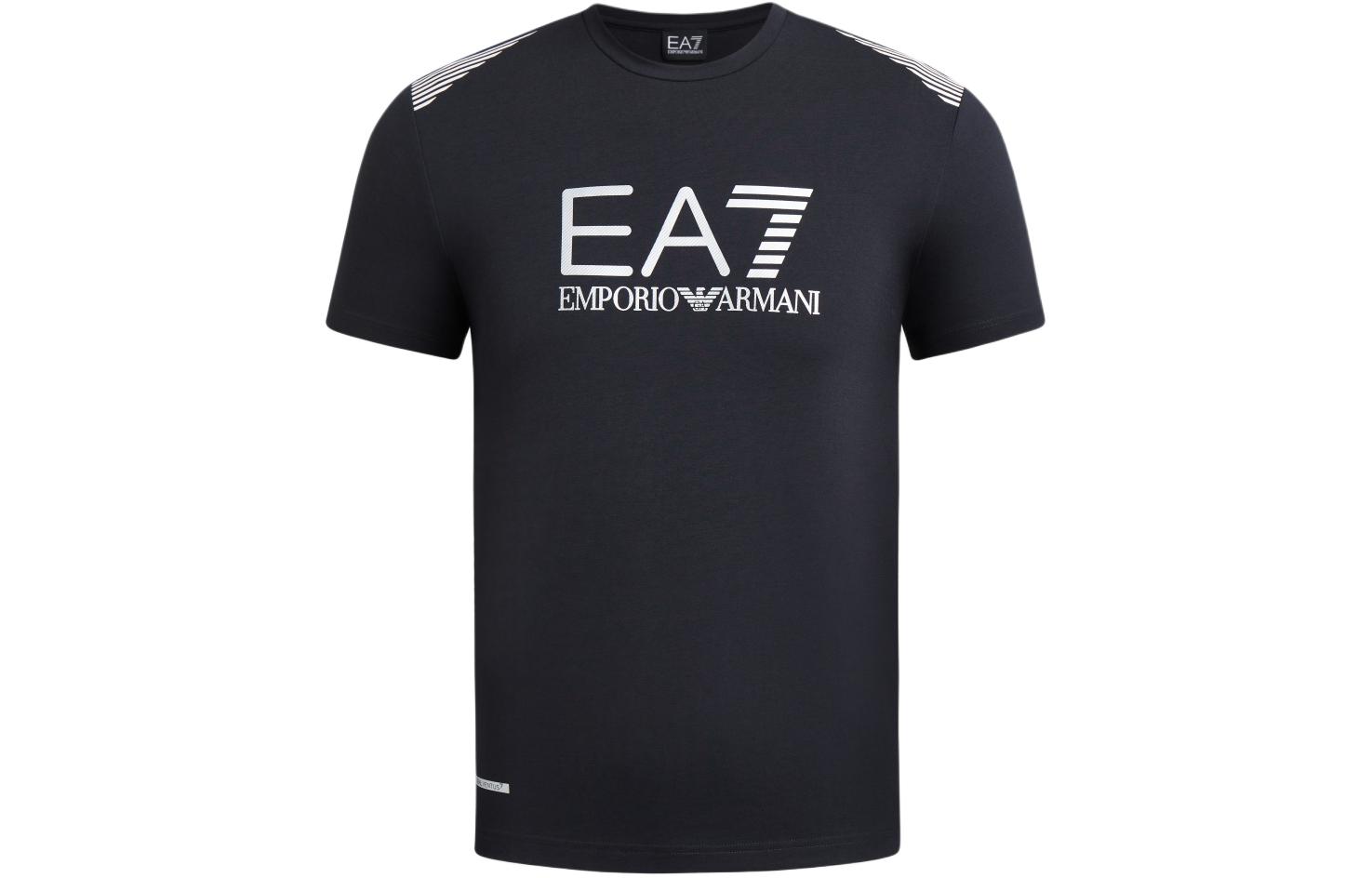 Футболка EA7 SS24 мужская темно-синяя EMPORIO ARMANI, морская синева — фото 2