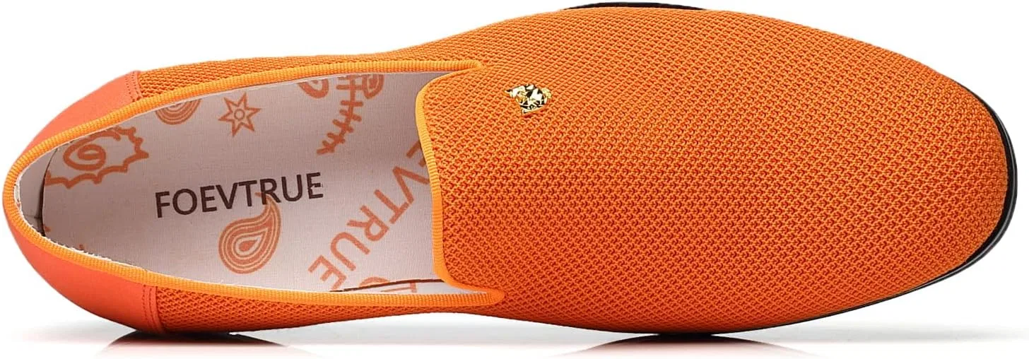 Туфли Herren-Slipper, Slipper, Smoking, Anzugschuhe FOEVTRUE, Orange Evening Red In Zigzag Pattern, Sunset Chevron — фото 4