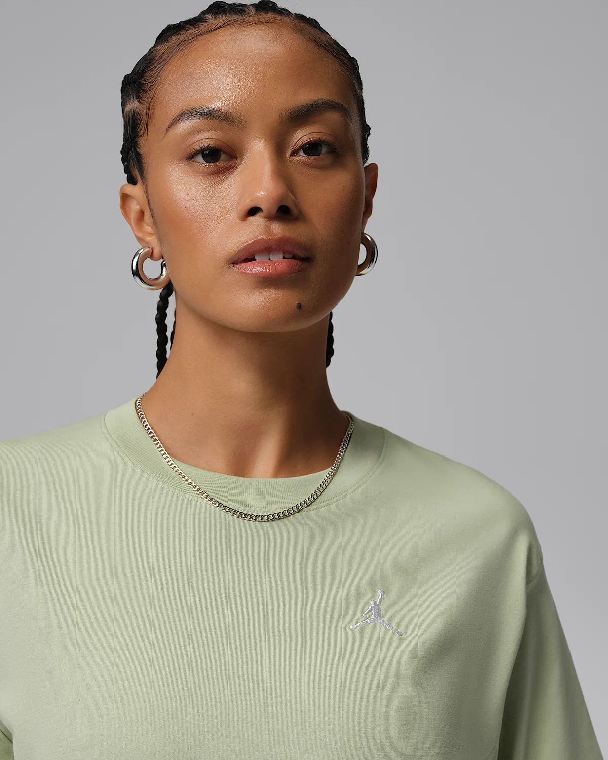 Женский топ Jordan Essentials, Olive Aura/White — фото 3