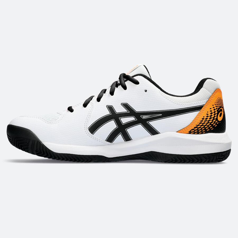 Мужские кроссовки для паделя Asics - Gel Dedicate 8 белые/оранжевые — фото 2