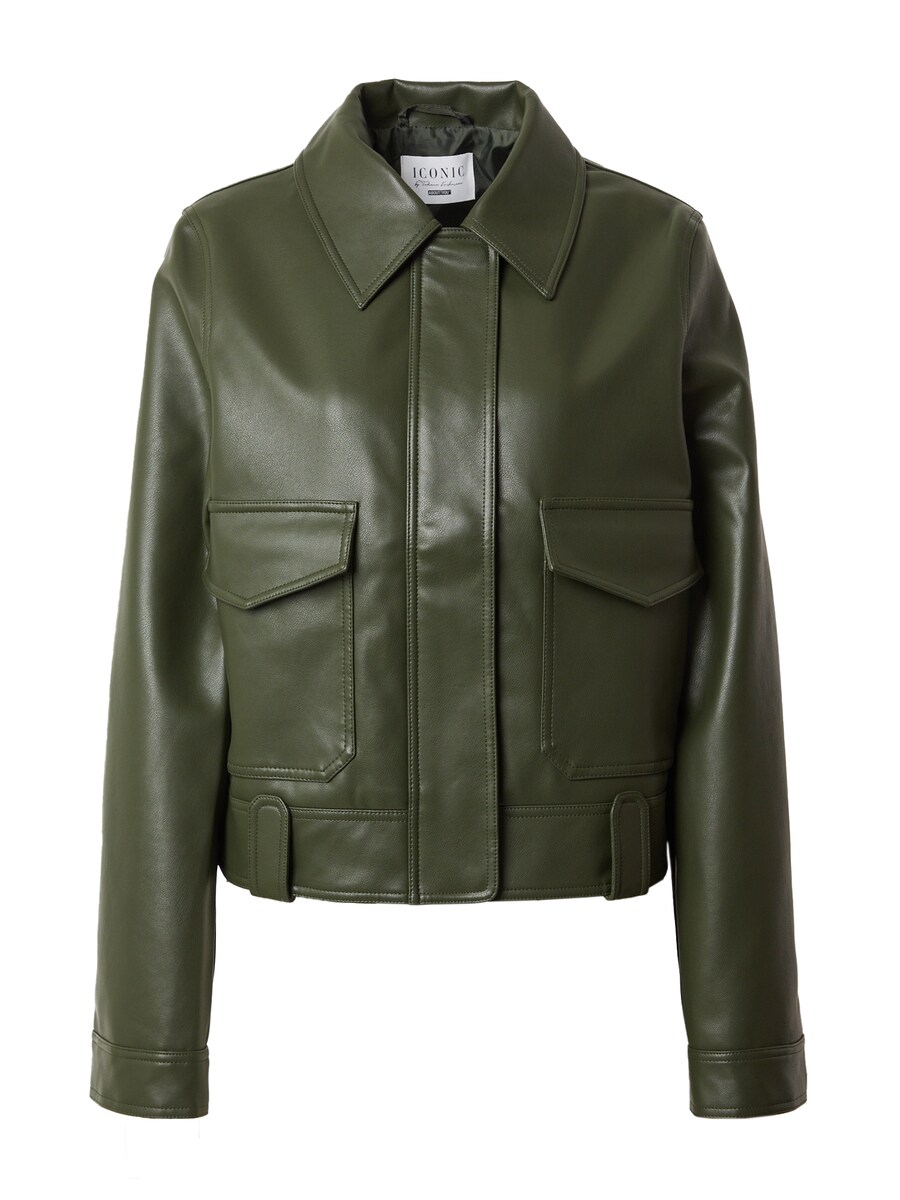 

Кожаная куртка ABOUT YOU x Iconic by Tatiana Kucharova Between-Season Jacket Nena, оливковый