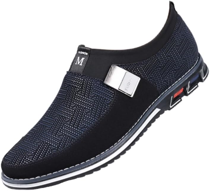 

Мужские повседневные кроссовки Hhhchpm, лоферы, удобная обувь для ходьбы, модная обувь, роскошные кожаные туфли для бизнес-стиля, синий