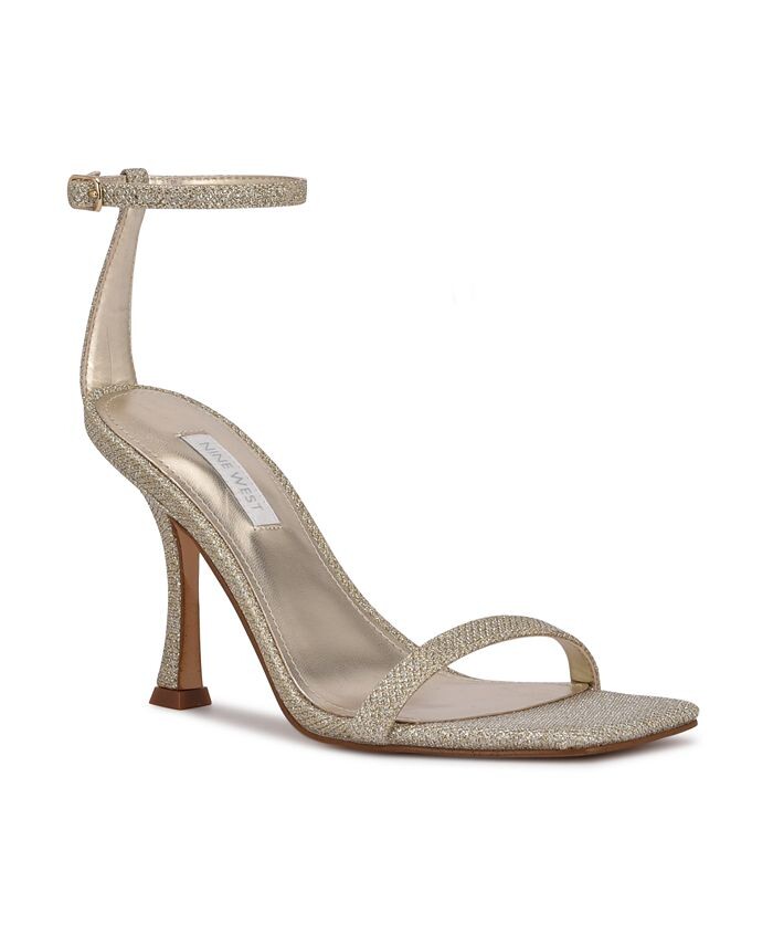 Женские модельные босоножки Yess с квадратным носком на коническом каблуке Nine West, золото