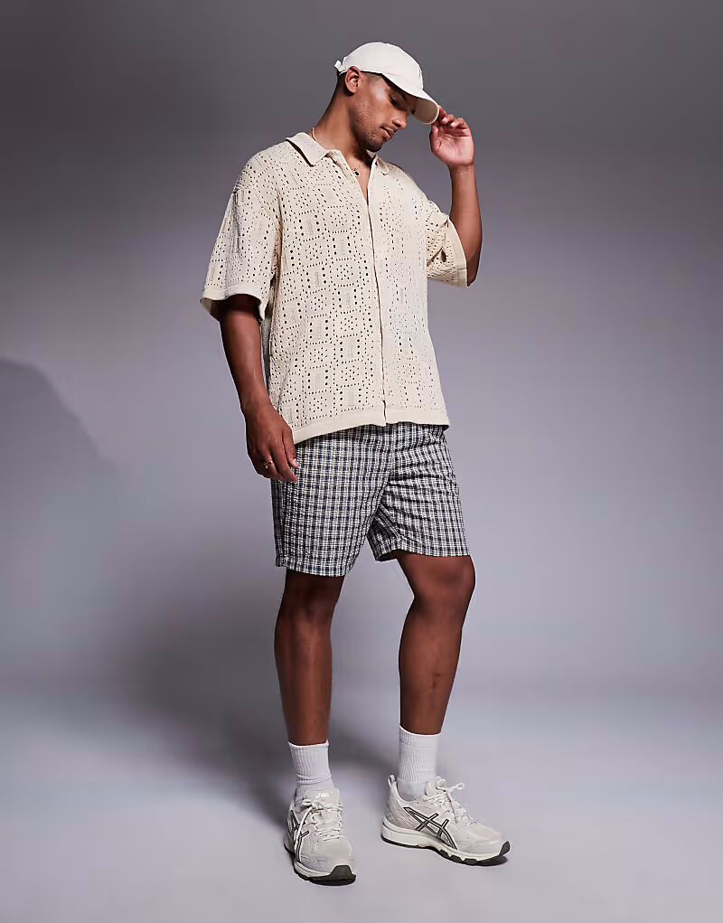 

Шорты River Island из сирсакера в клетку