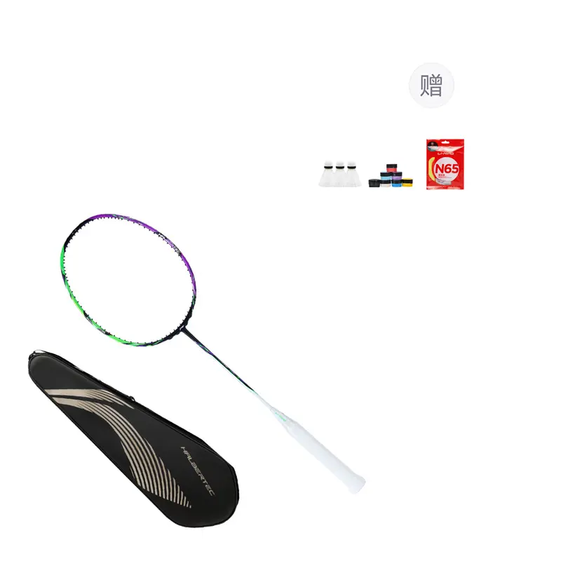 

Ракетки для бадминтона Li Ning Halberd 9000, single racket+durable shuttlecocks*3+grip tape (random color)+li-ning n65 badminton string (random color)+racket bag