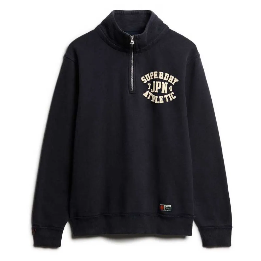 

Толстовка Superdry Vintage Athletic half zip, черный