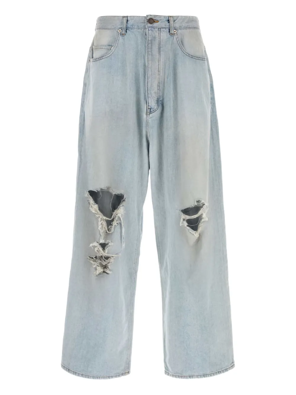 

Рваные брюки Balenciaga, синий