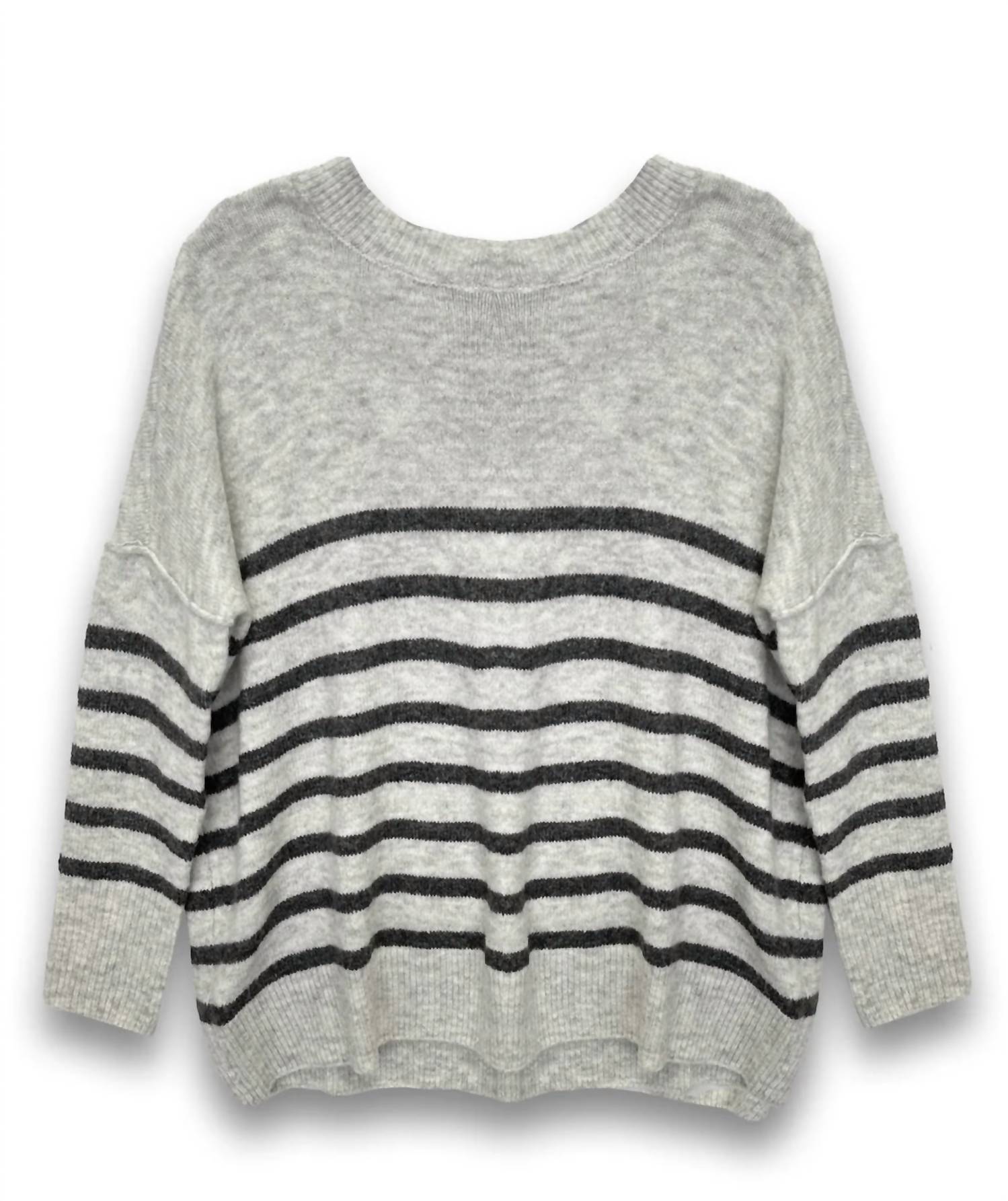 

Свитер для девочек Nellie в серую полоску KatieJnyc, серый