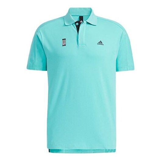 

Футболка series logo solid color short sleeve polo shirt green Adidas, зеленый