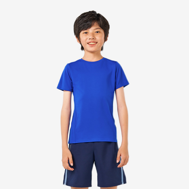 

Детская беговая футболка Decathlon унисекс — синяя