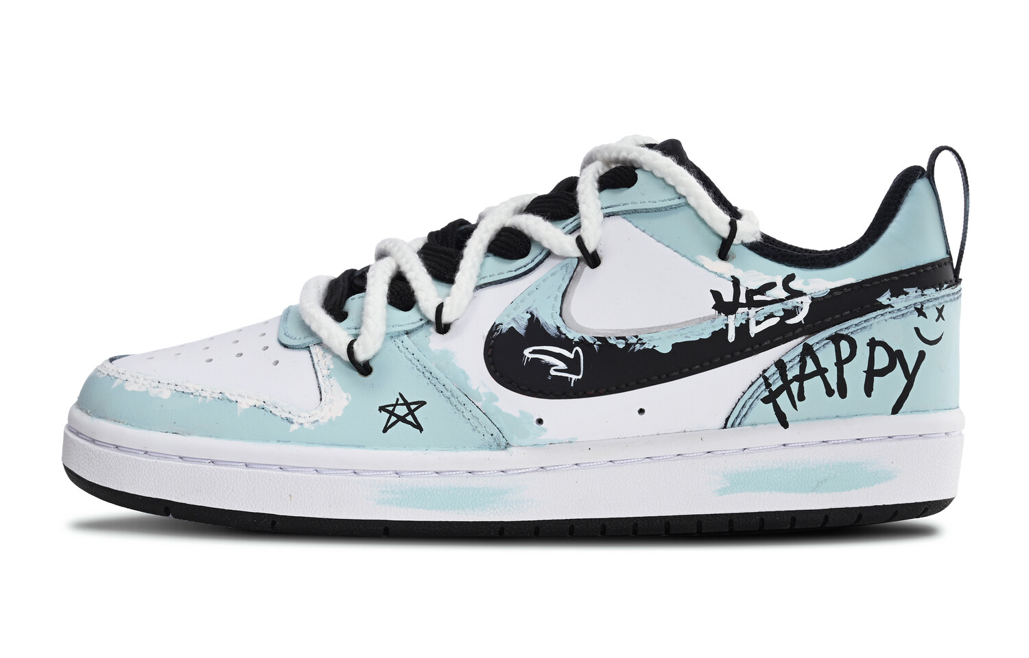 

Кроссовки Nike Court Borough Skateboarding Shoes Women's Low-top Blue/white, голубой, Синий, Кроссовки Nike Court Borough Skateboarding Shoes Women's Low-top Blue/white, голубой