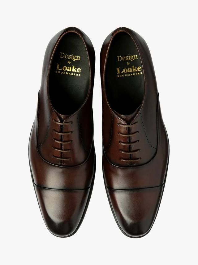 Оксфордские туфли из кожи феникса Loake, темно-коричневый — фото 3