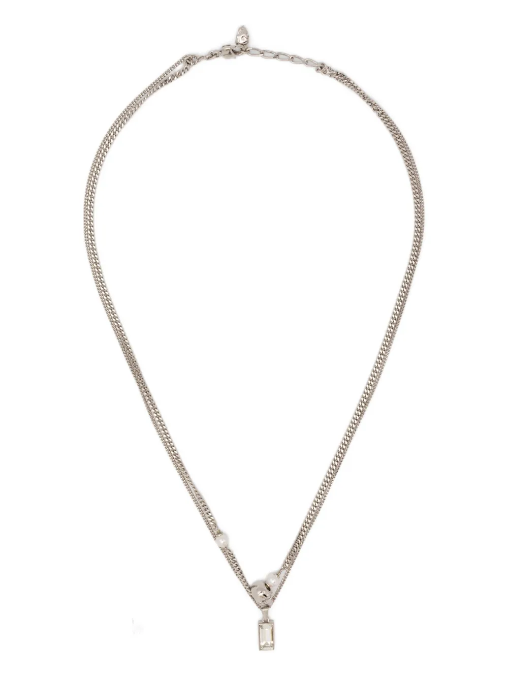 

Ожерелье из латуни с черепом Alexander Mcqueen, серебристый