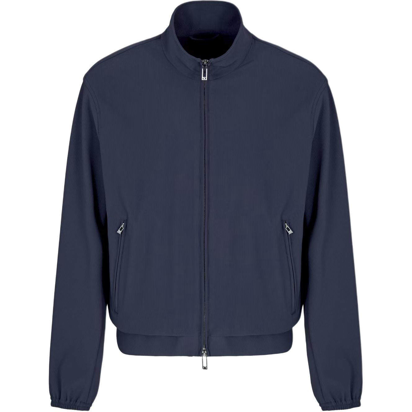 

EMPORIO ARMANI Эффект канеле Стрич Полная молния Блузон, Marine Blue