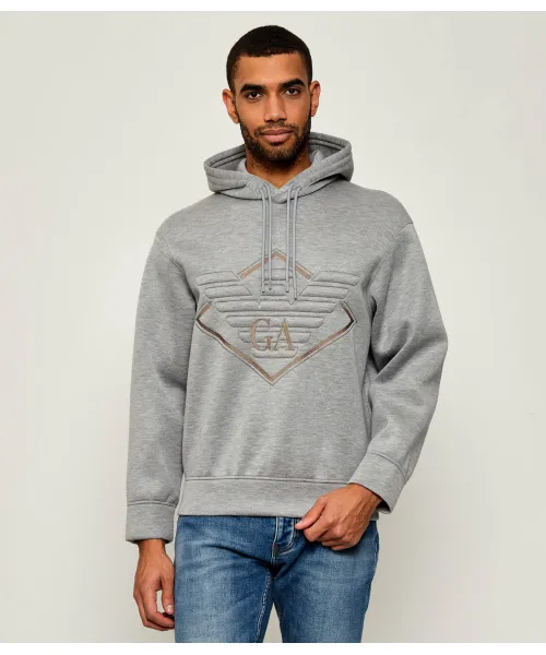 

Толстовка Oversize fit Emporio Armani, серый