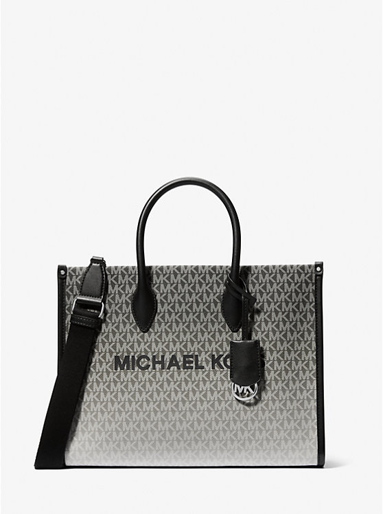 

Сумка-Тоут Mirella среднего размера с логотипом омбре Michael Kors, черный