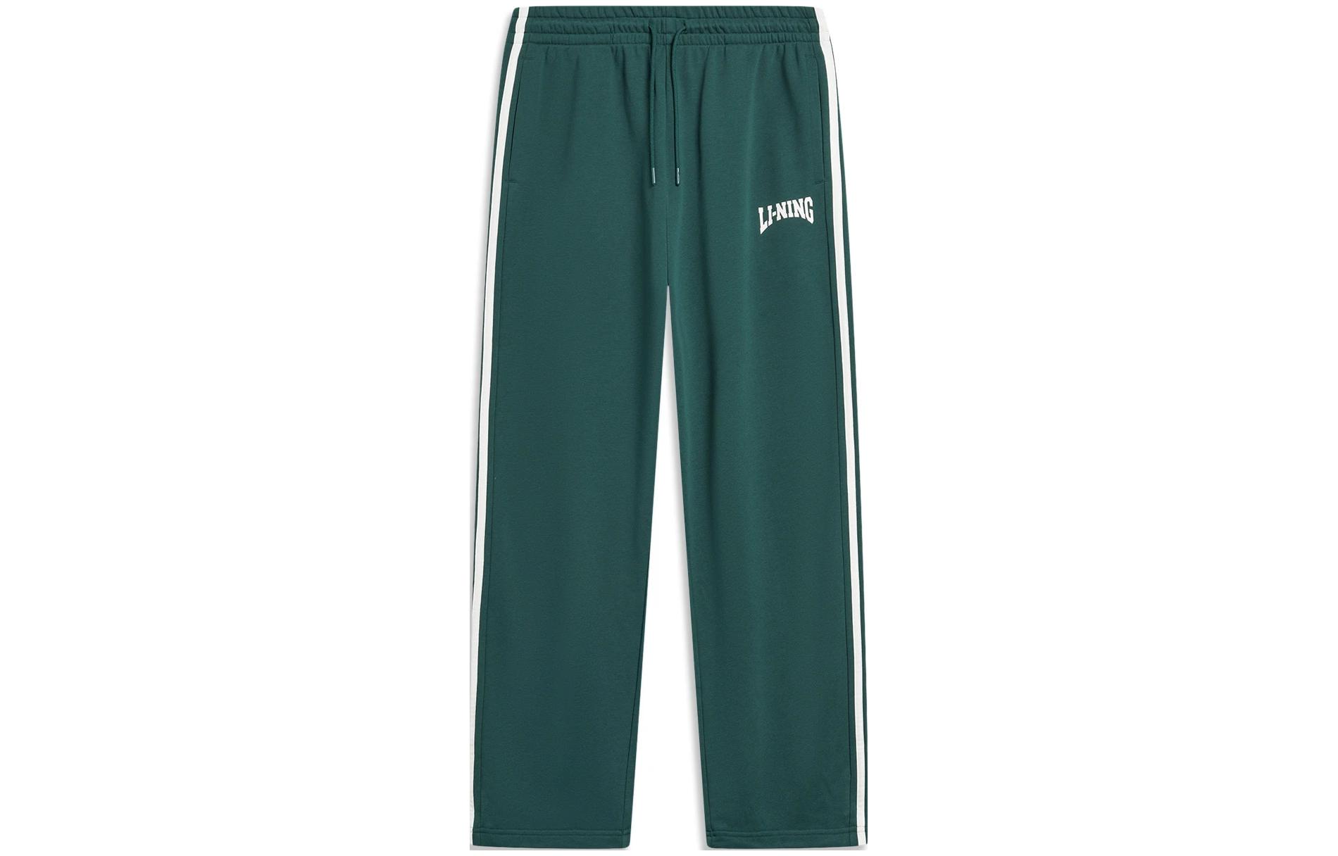 

Трикотажные спортивные брюки LiNing Sports Life Collection унисекс, цвет сосновый яшма-зеленый